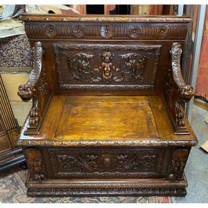 French Renaissance Chest-bench.   