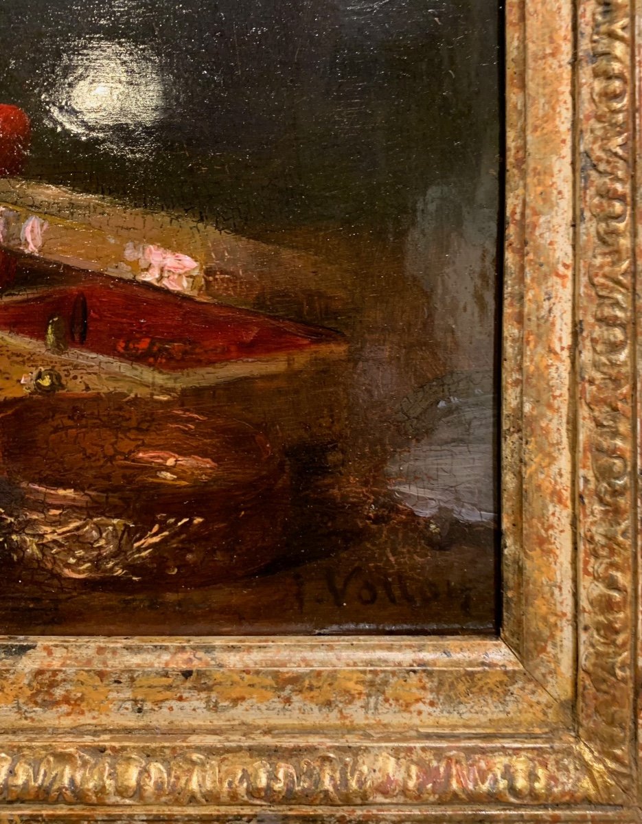 Still Life With Pearls And Fan. Antoine Vollon-photo-2
