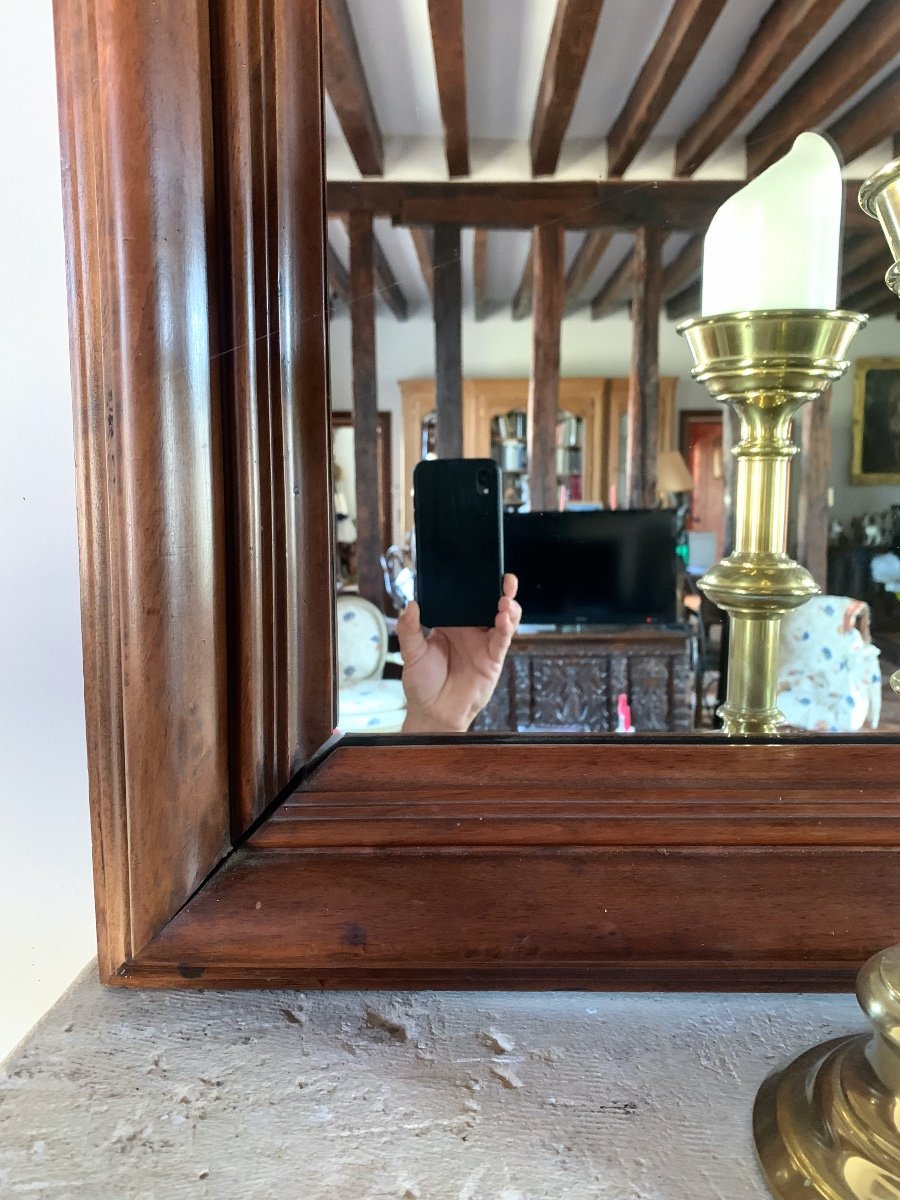 Walnut Framed Mirror-photo-3