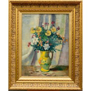 Bouquet With Yellow Vase. Ch. Kvapil