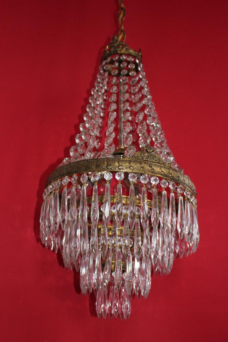4-tier Bronze Pendant With 3 Lights And Octagon Chains-photo-3