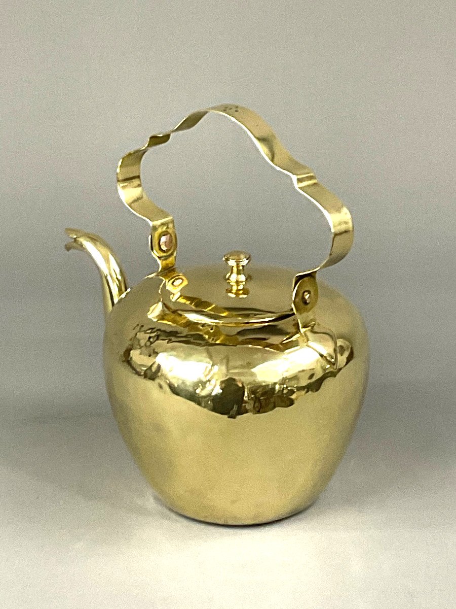 18th Wrought Brass Kettle-photo-2