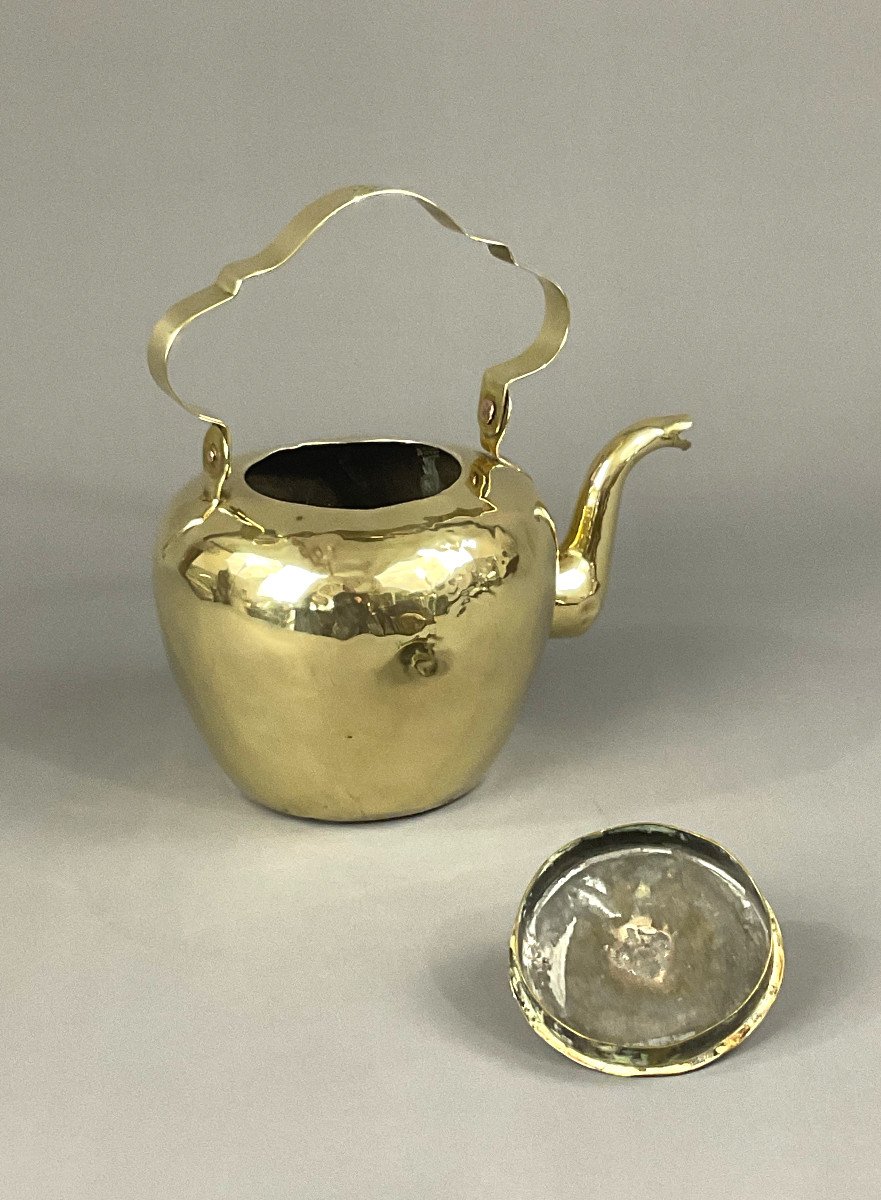 18th Wrought Brass Kettle-photo-2