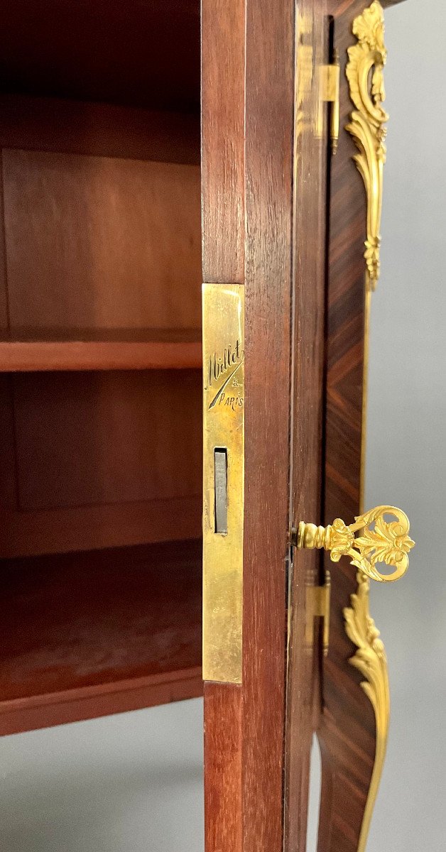 Millet à Paris - Buffet Commode With Two Doors Marquetry & Bronze Louis XV Style-photo-3