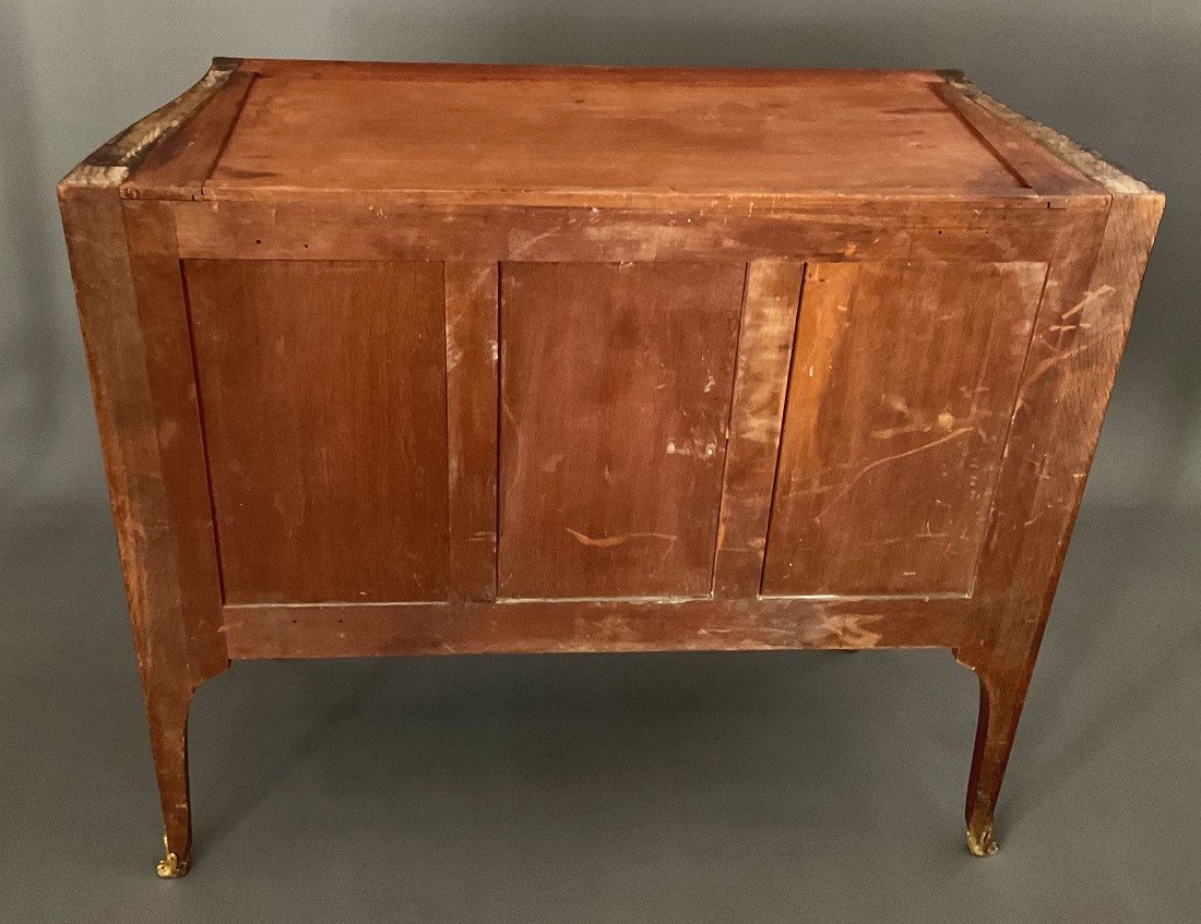 Millet à Paris - Buffet Commode With Two Doors Marquetry & Bronze Louis XV Style-photo-5