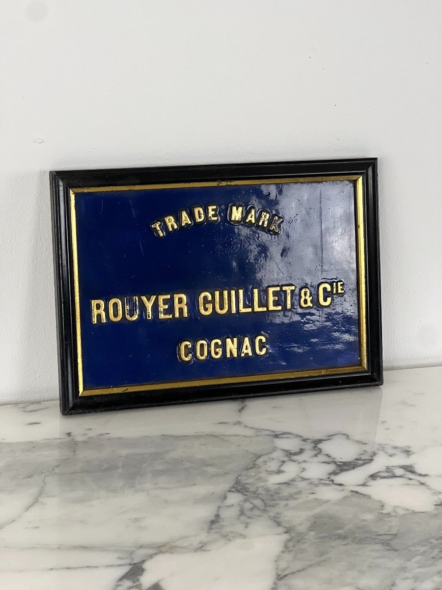 Enseigne Publicitaire En émail Pour Le Cognac Rouyer Guillet-photo-4