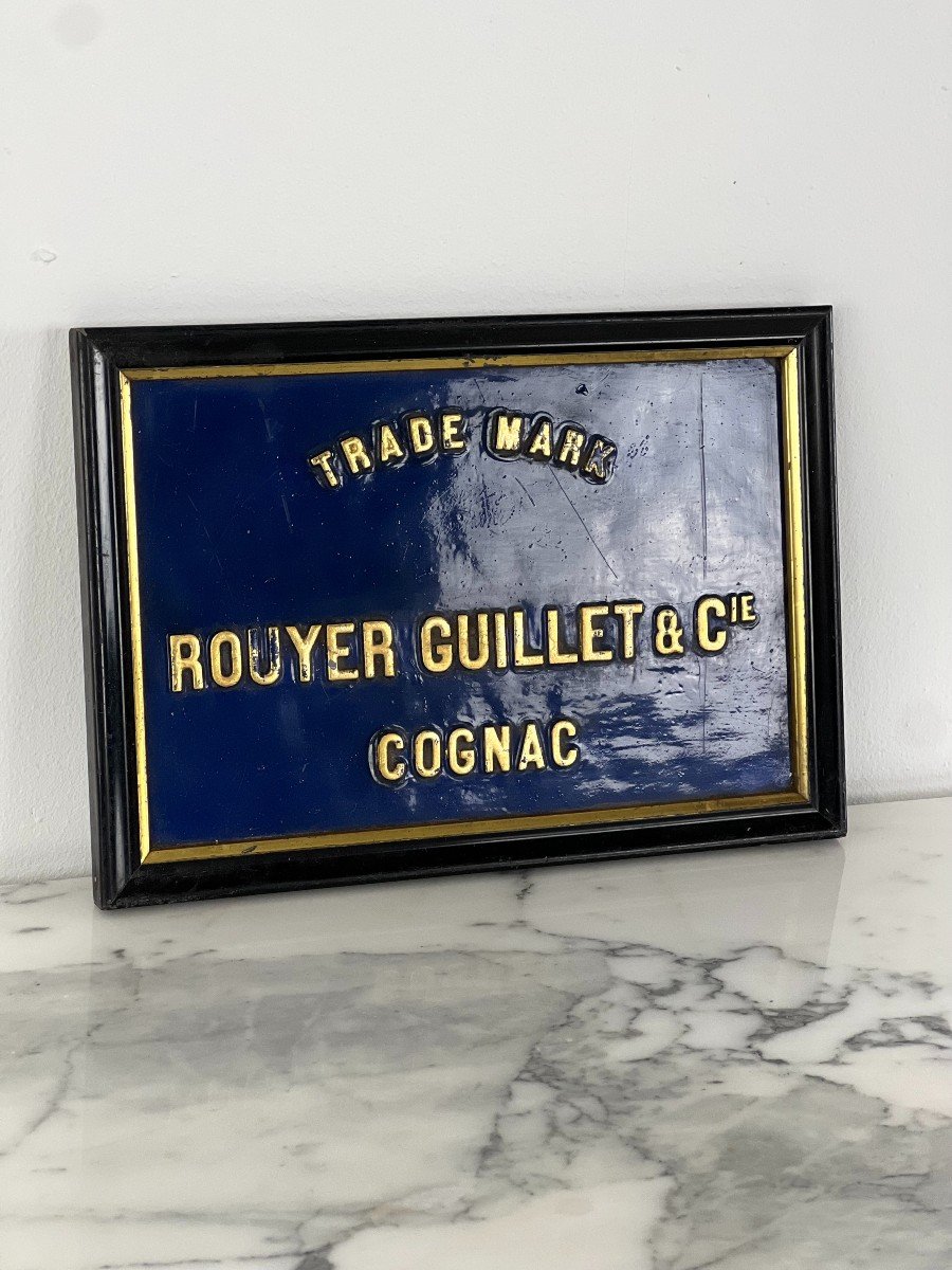Enseigne Publicitaire En émail Pour Le Cognac Rouyer Guillet-photo-5