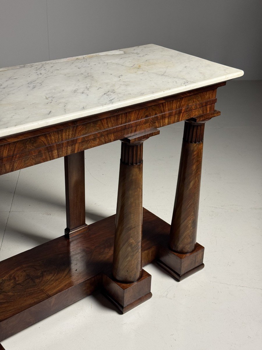 Paire De Consoles Empire Acajou-photo-3