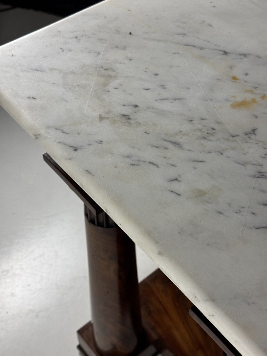 Paire De Consoles Empire Acajou-photo-1