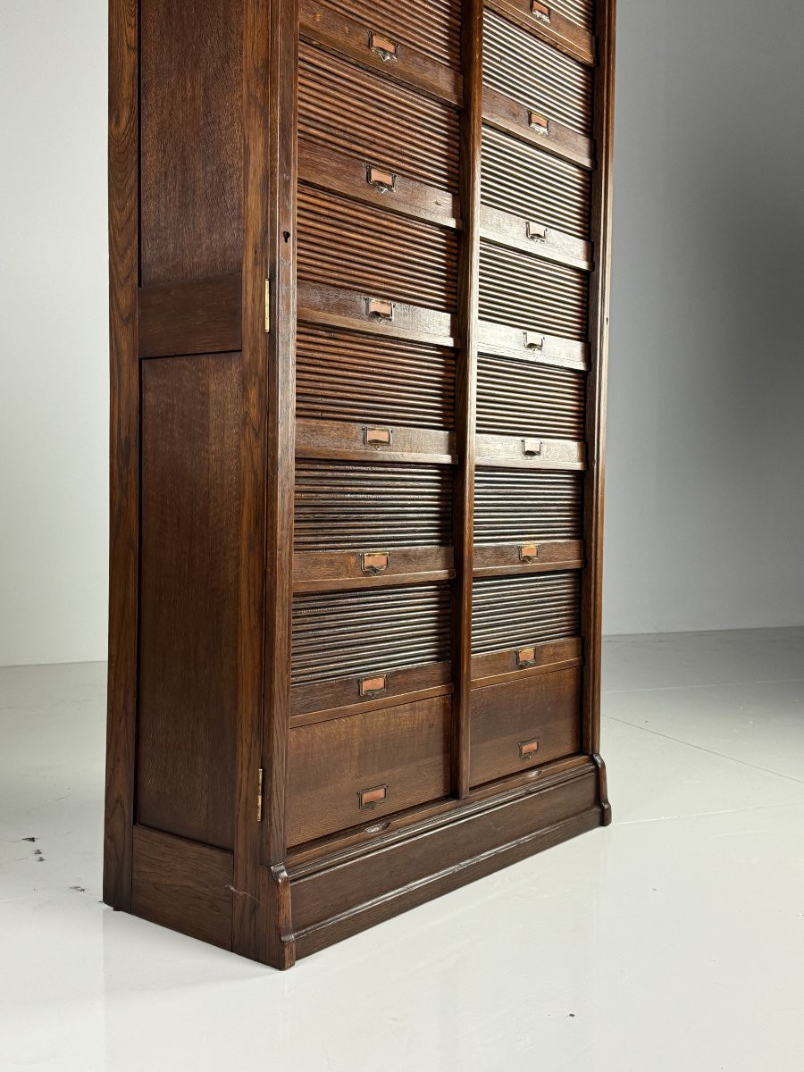 Armoire à Dossiers à Volets Roulants Chêne Bruxelles-photo-6