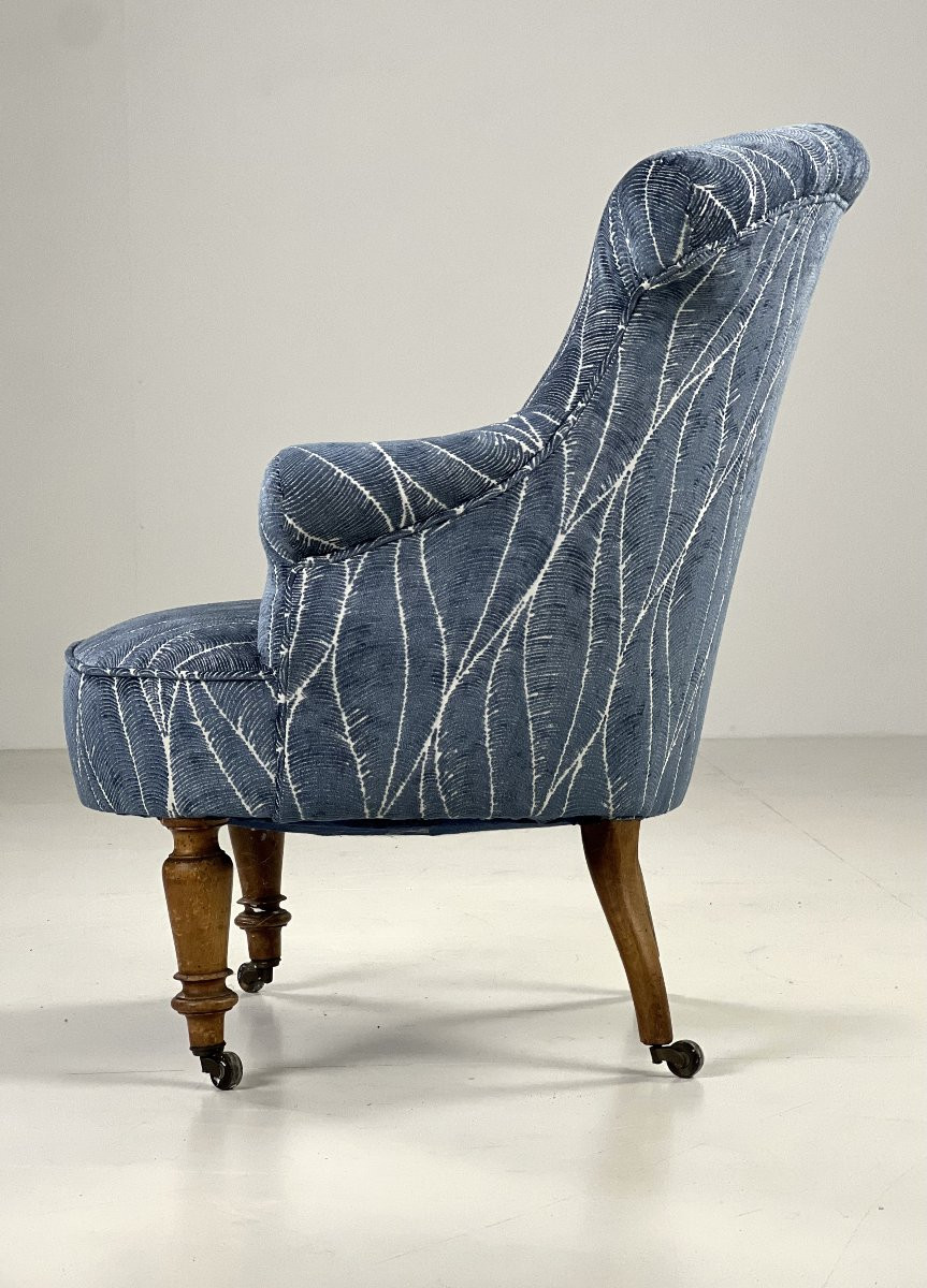 Fauteuils Français Bergères Bleu Antique-photo-6