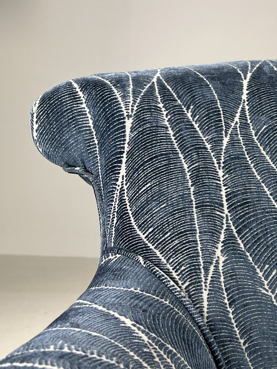 Fauteuils Français Bergères Bleu Antique-photo-7