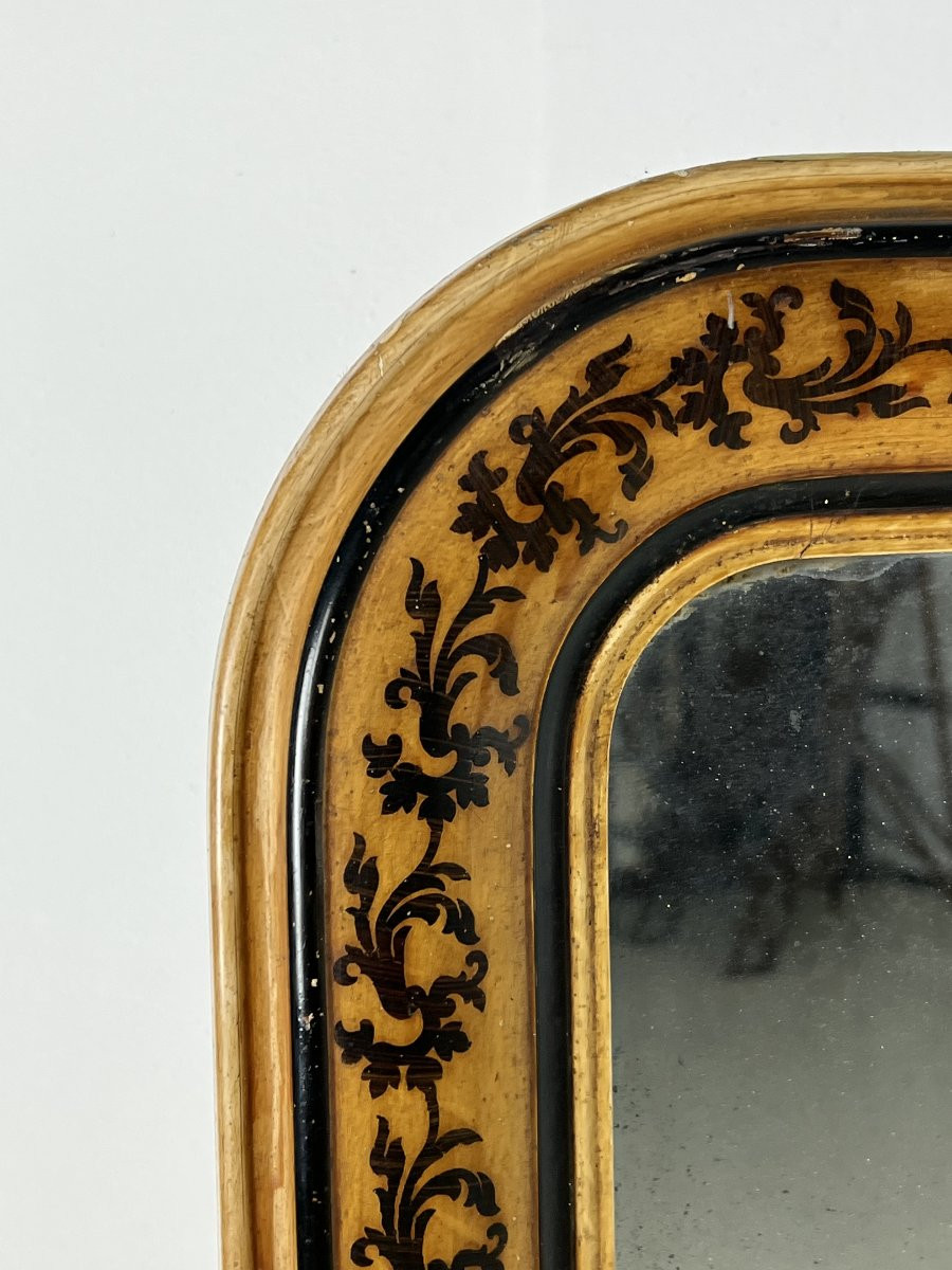 Antique French Floral Pattern Mirror-photo-2