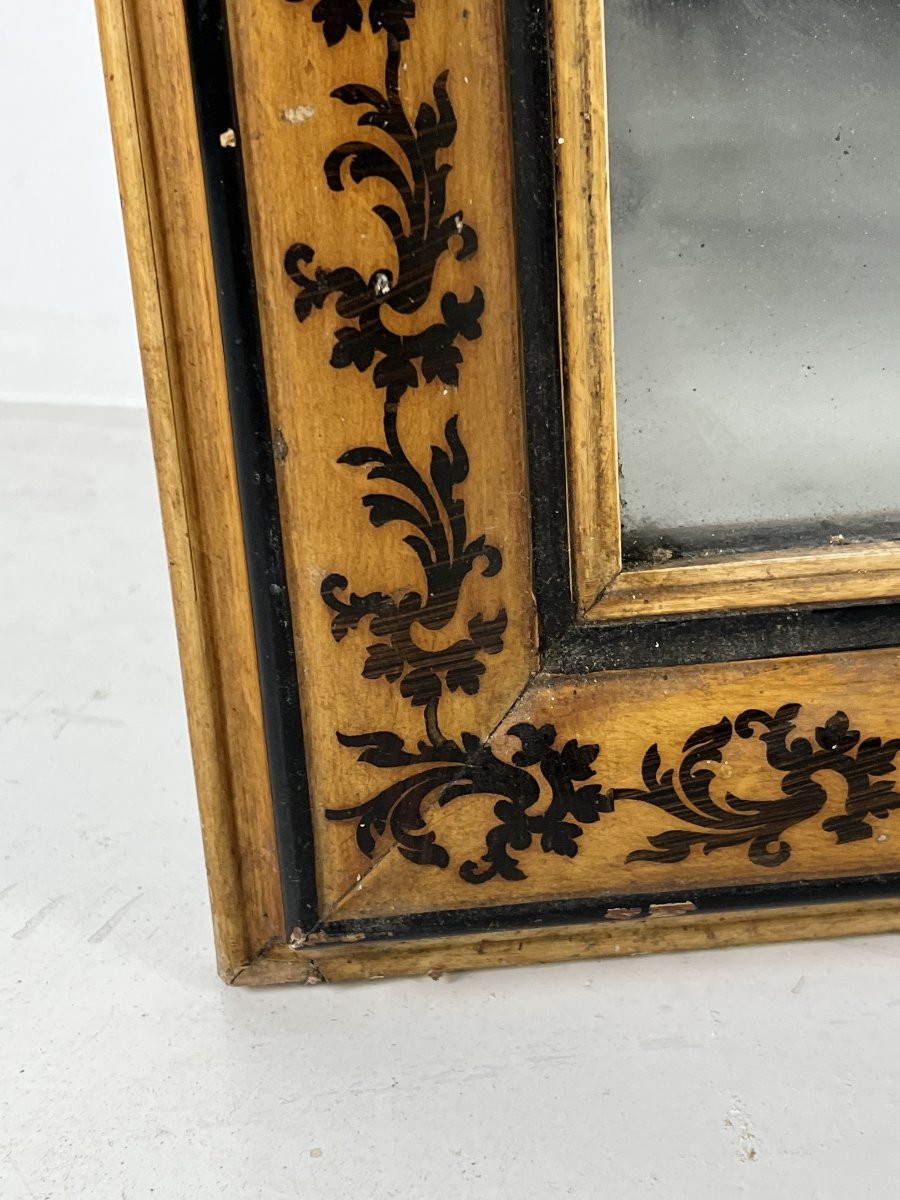 Antique French Floral Pattern Mirror-photo-4