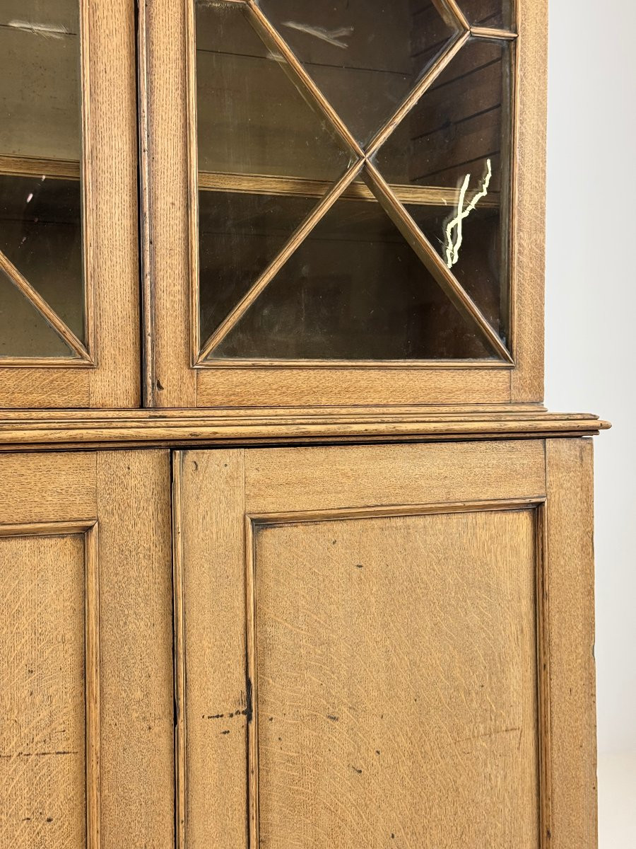19th Century English Oak Display Cabinet-photo-3
