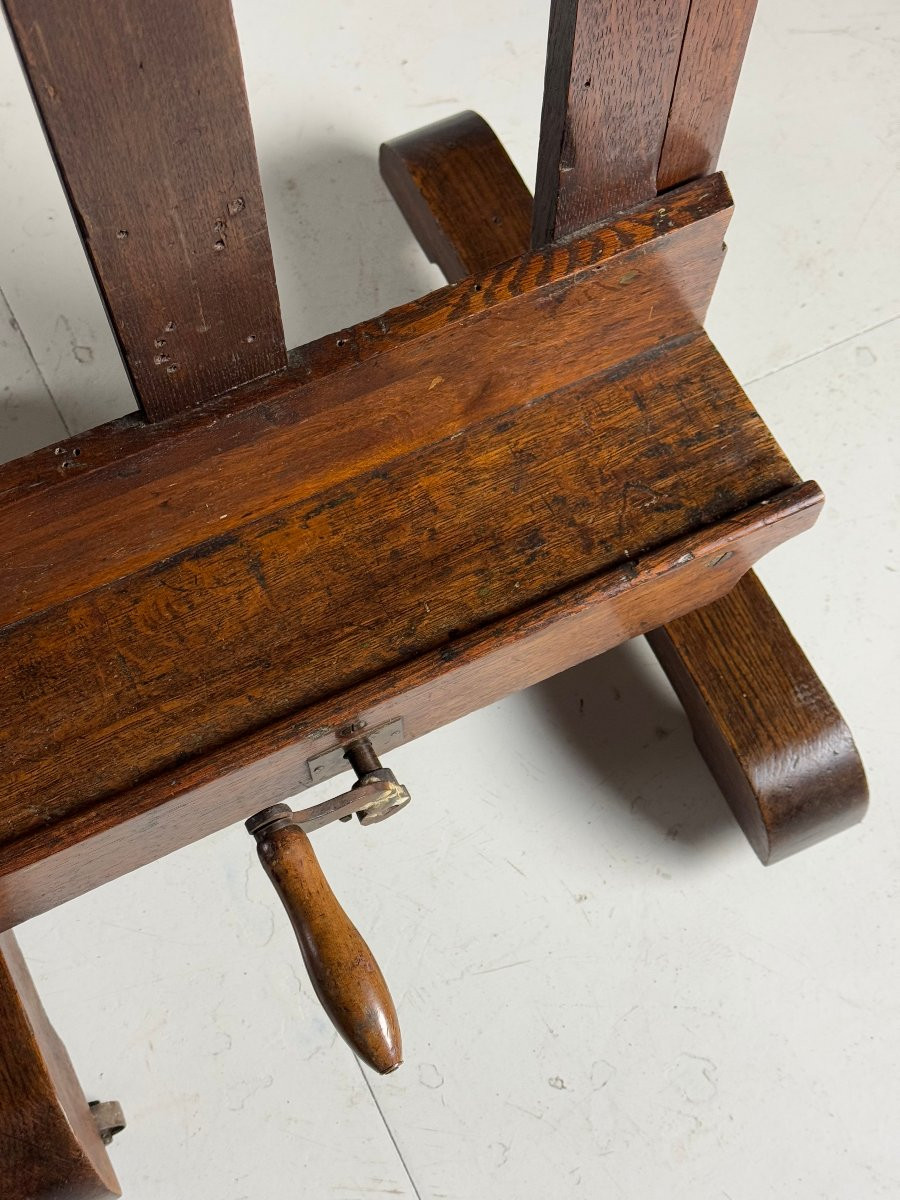 Antique 19th Century English Oak Painter's Easel-photo-3