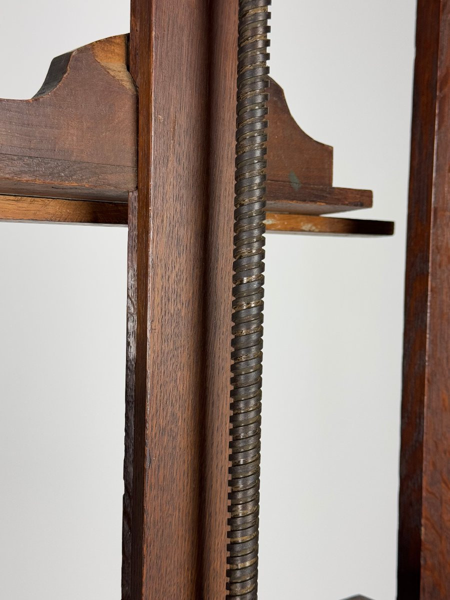 Antique 19th Century English Oak Painter's Easel-photo-1