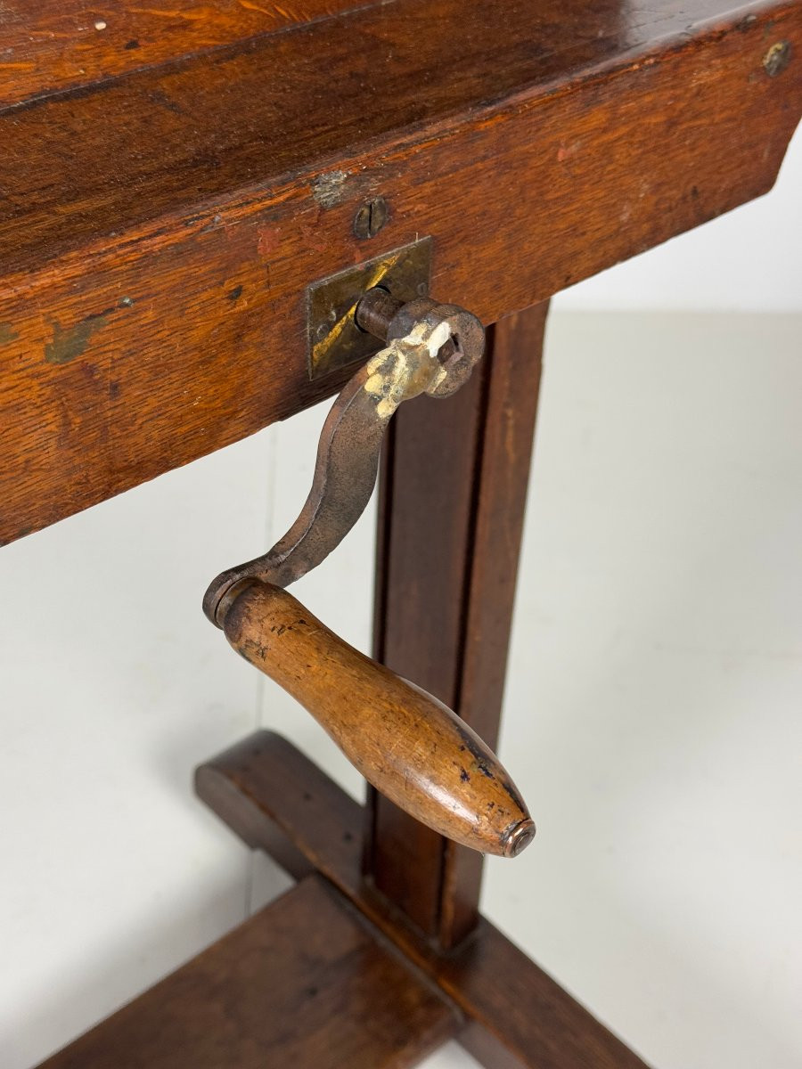 Antique 19th Century English Oak Painter's Easel-photo-4