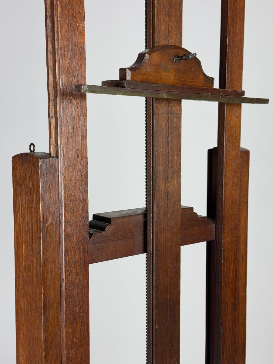 Antique 19th Century English Oak Painter's Easel-photo-5