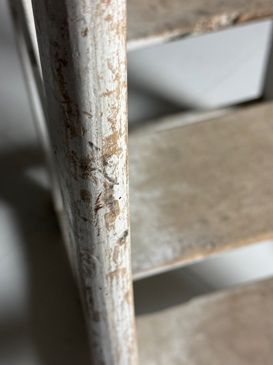 Antique Gray French Library Staircase-photo-4