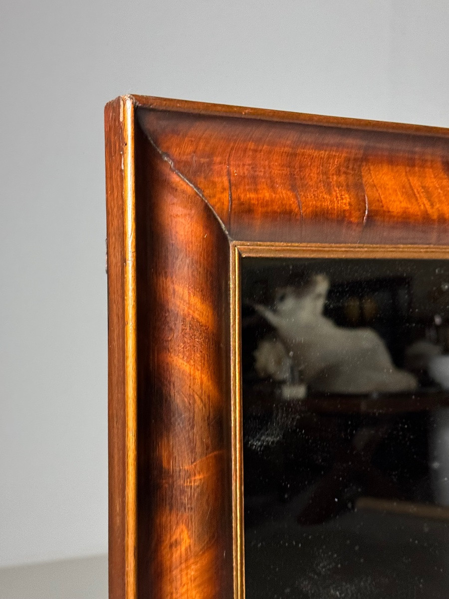 Miroir hollandais 19ème siècle en acajou-photo-5