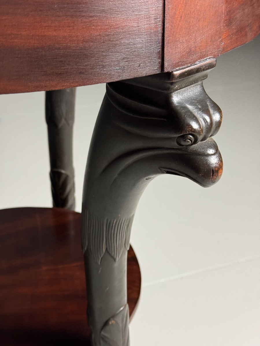 19th Century Mahogany Empire Pedestal Table-photo-4