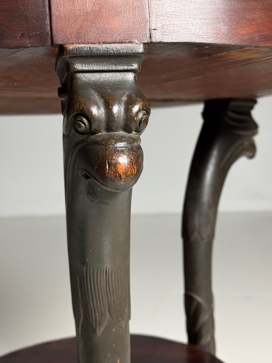 19th Century Mahogany Empire Pedestal Table-photo-2