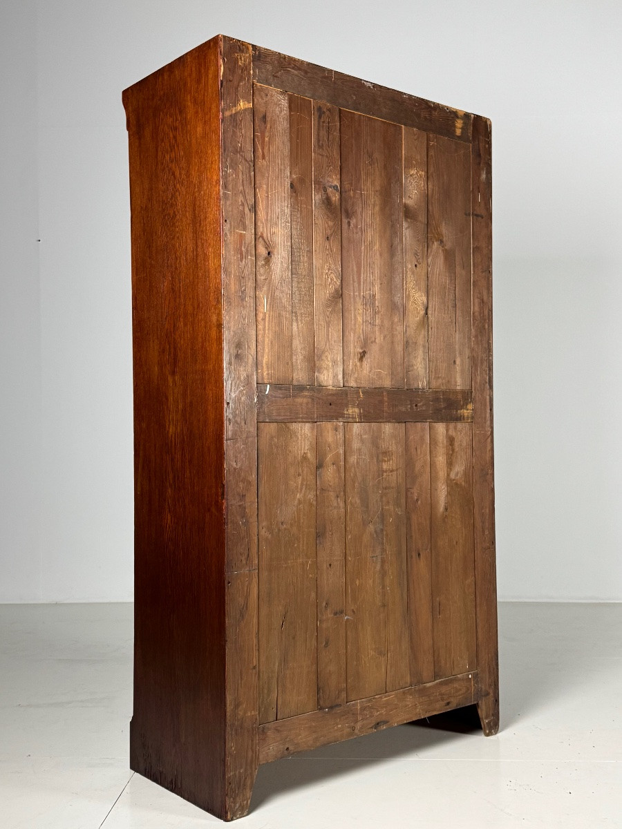 Early 20th Century Oak Apothecary Cabinet With Flap-photo-3