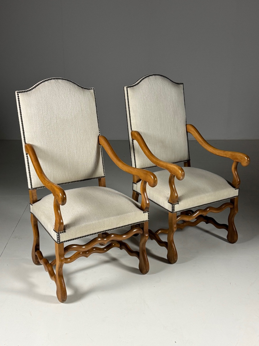 Set Of 2 Sheep Bone Armchairs