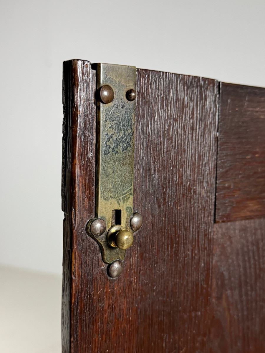 Armoire anglaise en chêne 19ème siècle-photo-2