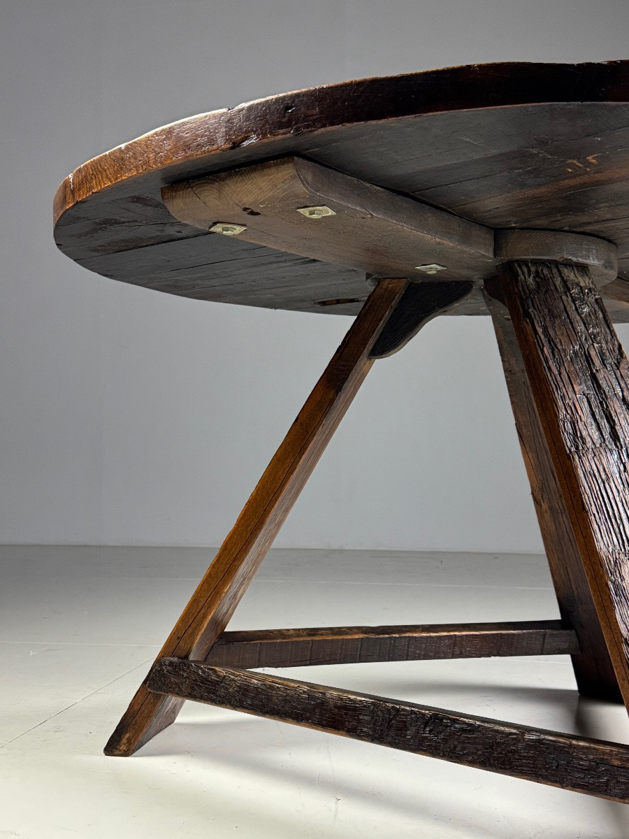 Table de salle à manger rustique hollandaise des années 1960-photo-3