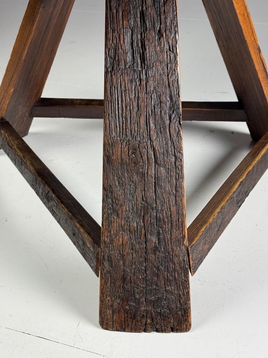 Table de salle à manger rustique hollandaise des années 1960-photo-4