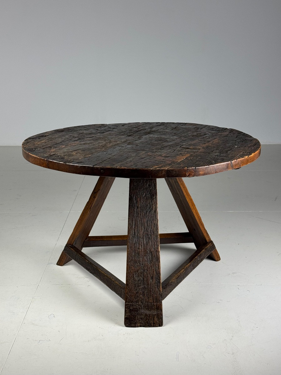 Table de salle à manger rustique hollandaise des années 1960-photo-8