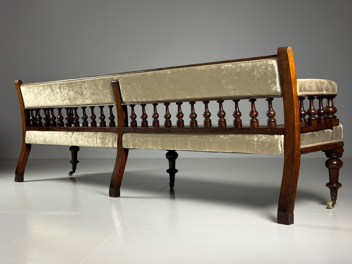 Banc Victorian en Acajou Anglais-photo-4