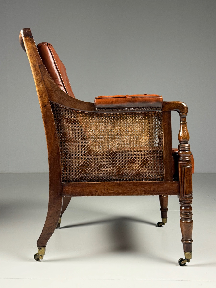 William IV English Library Bergère Mahogany-photo-3