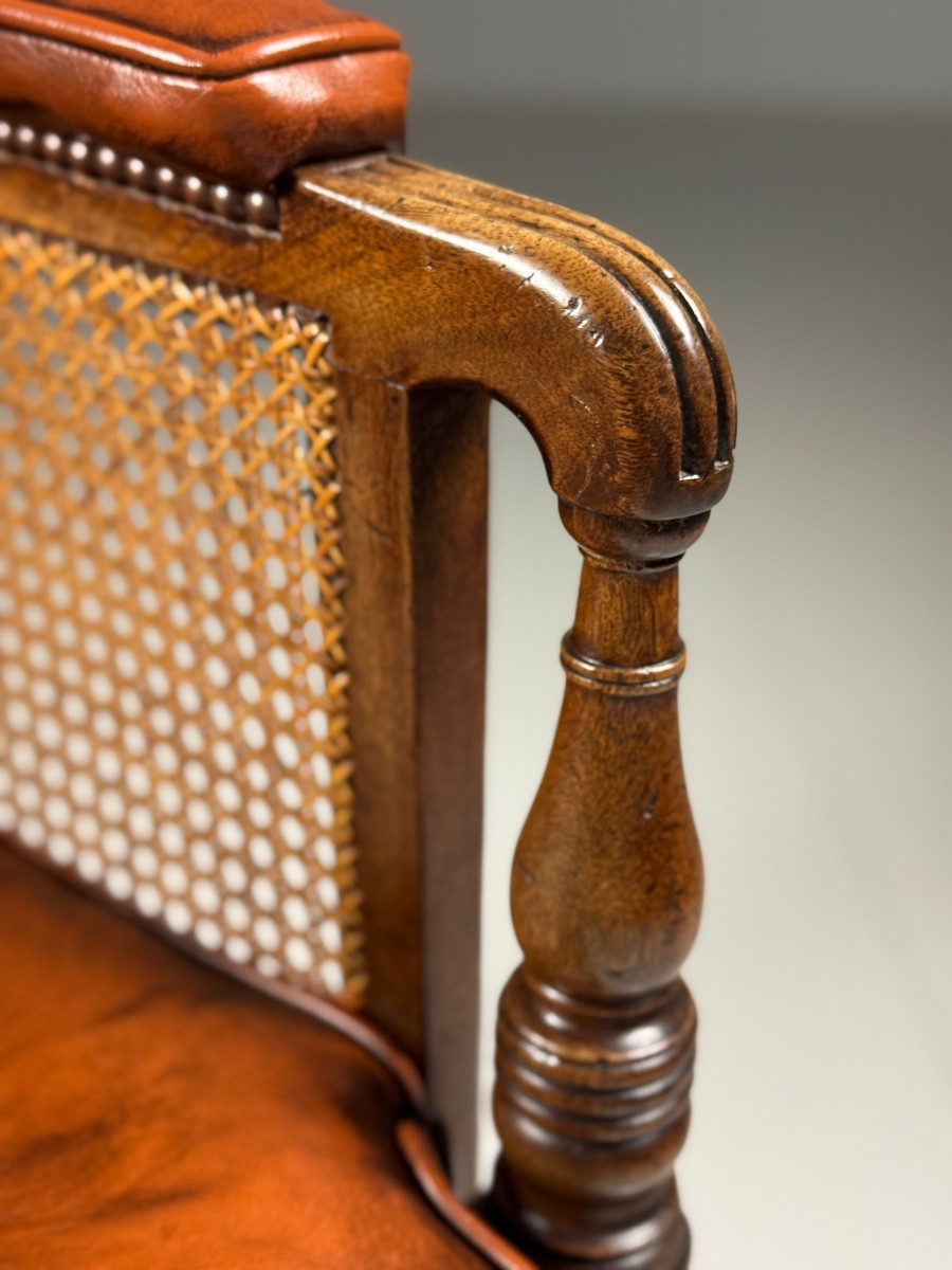 William IV English Library Bergère Mahogany-photo-4