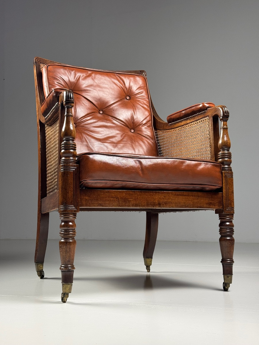 William IV English Library Bergère Mahogany-photo-5
