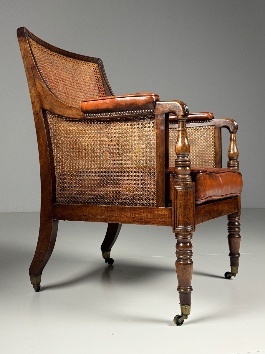 William IV English Library Bergère Mahogany-photo-6