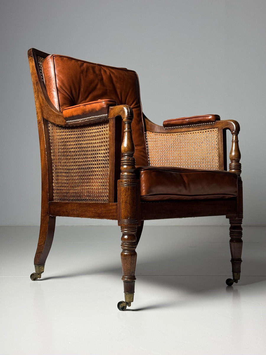 William IV English Library Bergère Mahogany