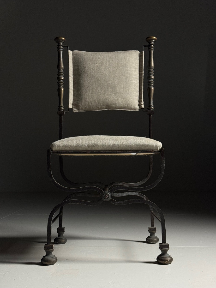 Ensemble de 4 chaises italiennes Savonarola 190”-photo-2
