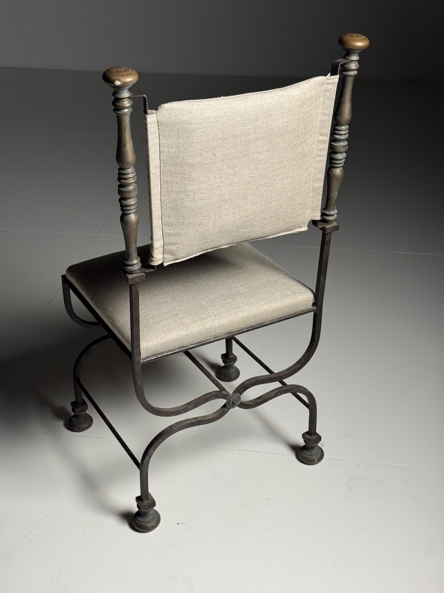 Ensemble de 4 chaises italiennes Savonarola 190”-photo-4