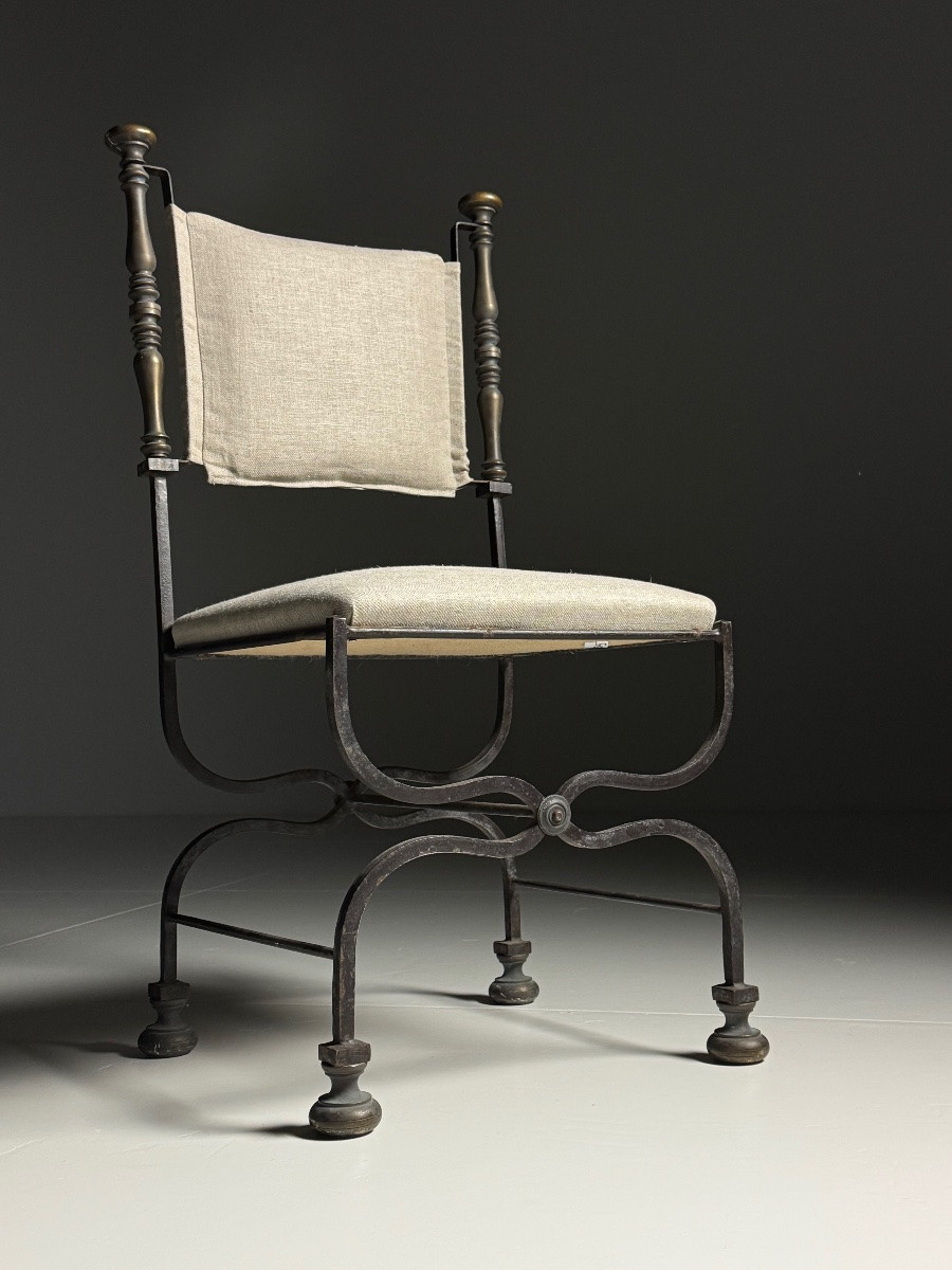 Ensemble de 4 chaises italiennes Savonarola 190”-photo-6