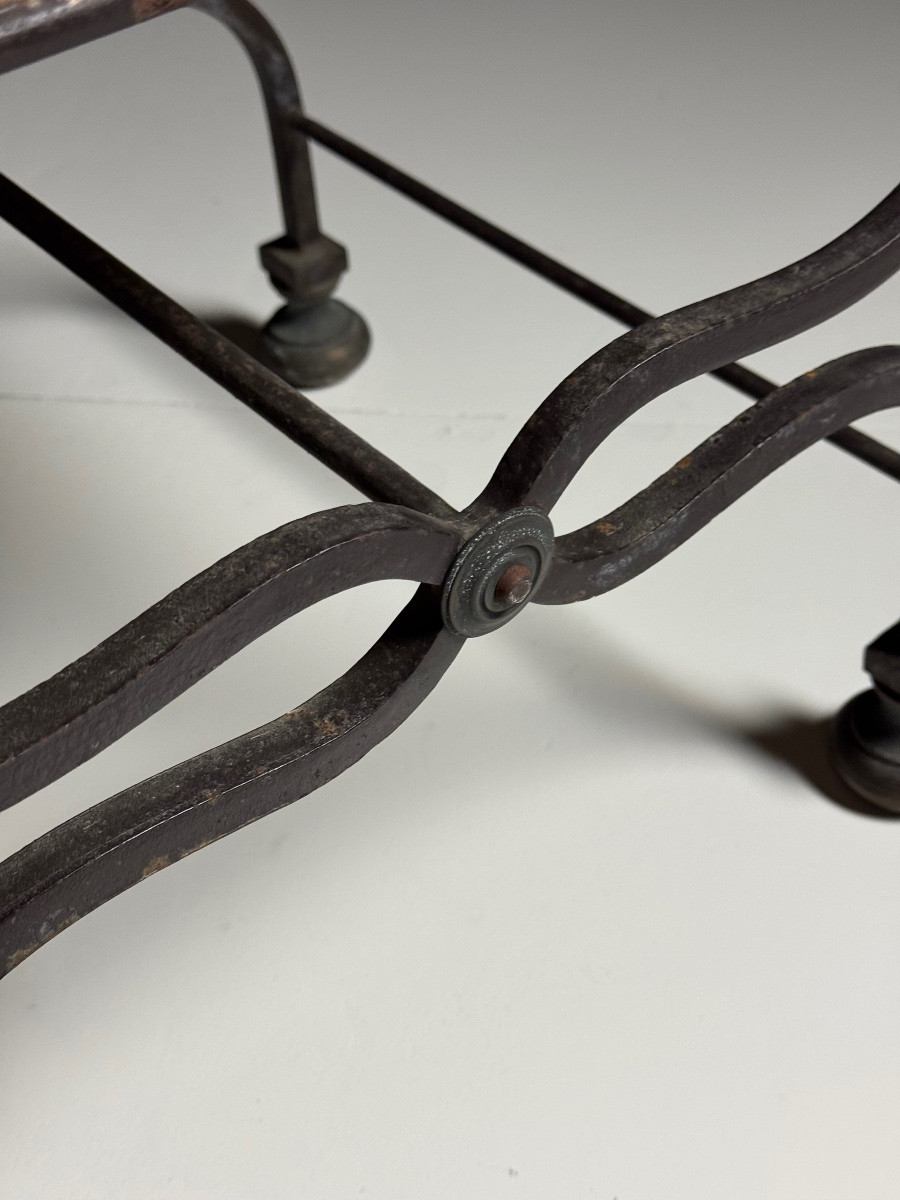 Ensemble de 4 chaises italiennes Savonarola 190”-photo-7