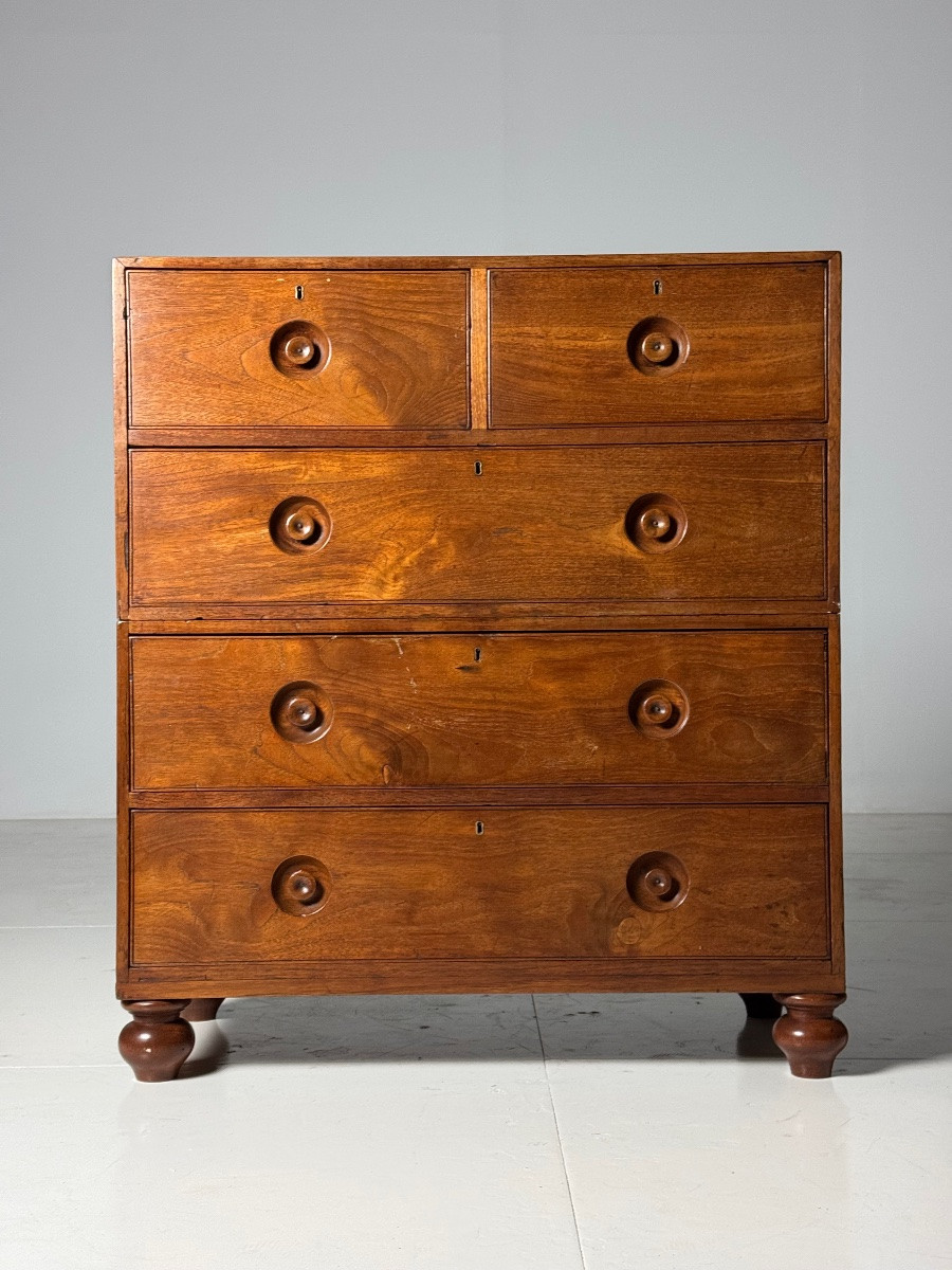 19th Century English Country Chest Of Drawers-photo-4