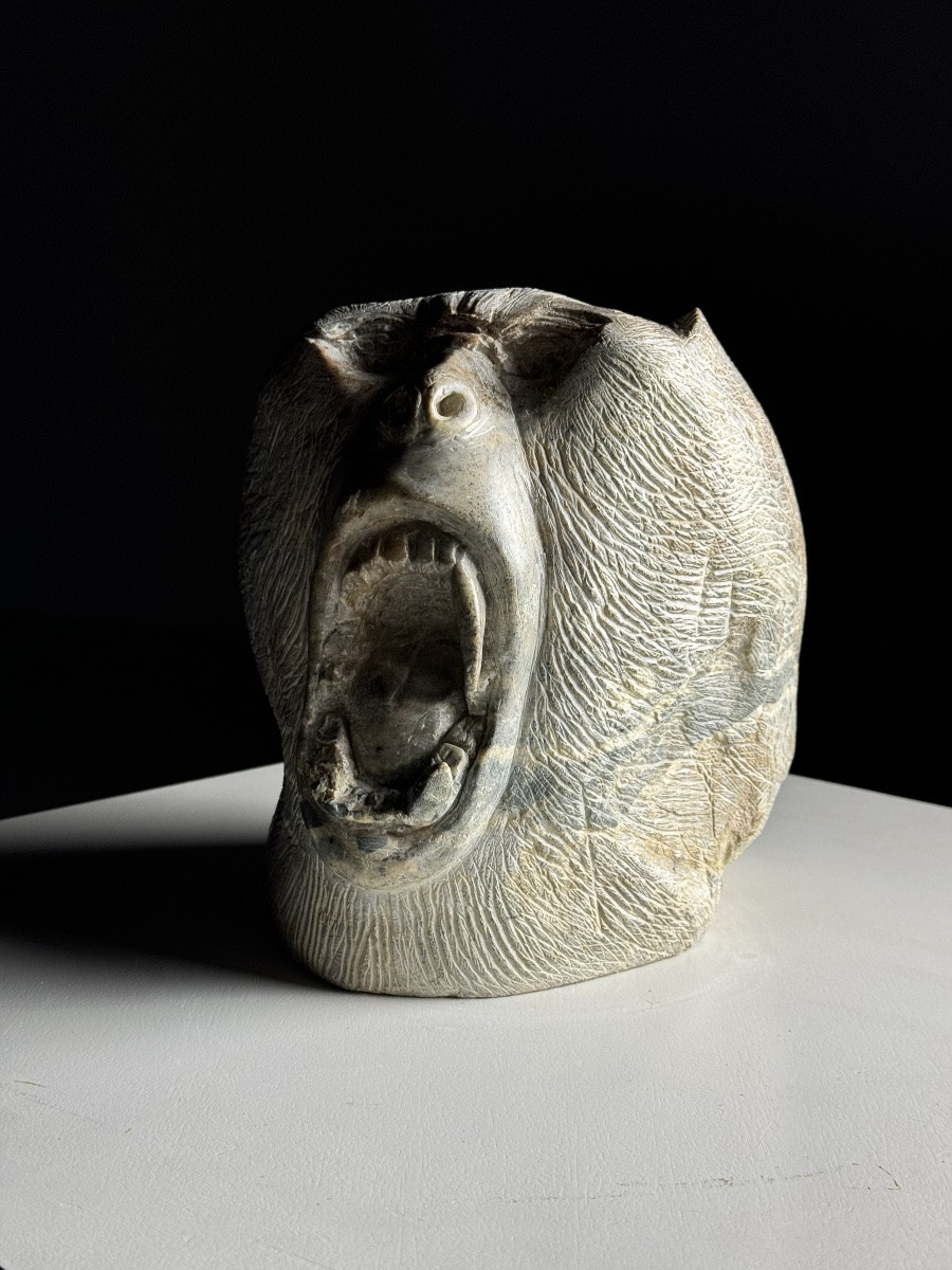 Hand Carved Monkey Head-photo-2