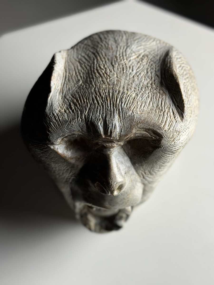 Hand Carved Monkey Head-photo-5
