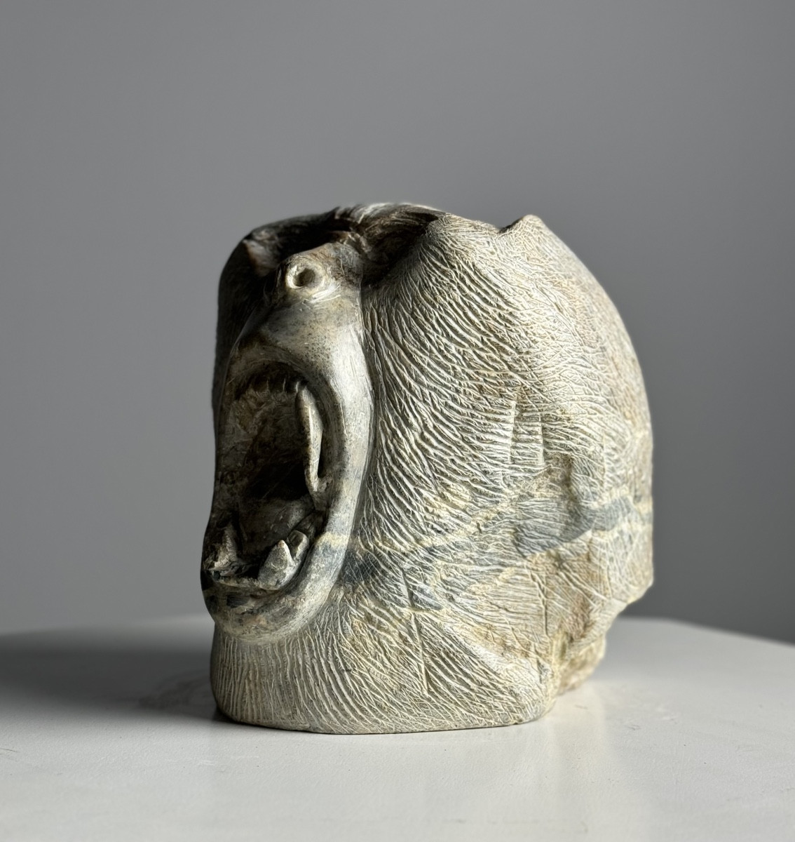 Hand Carved Monkey Head