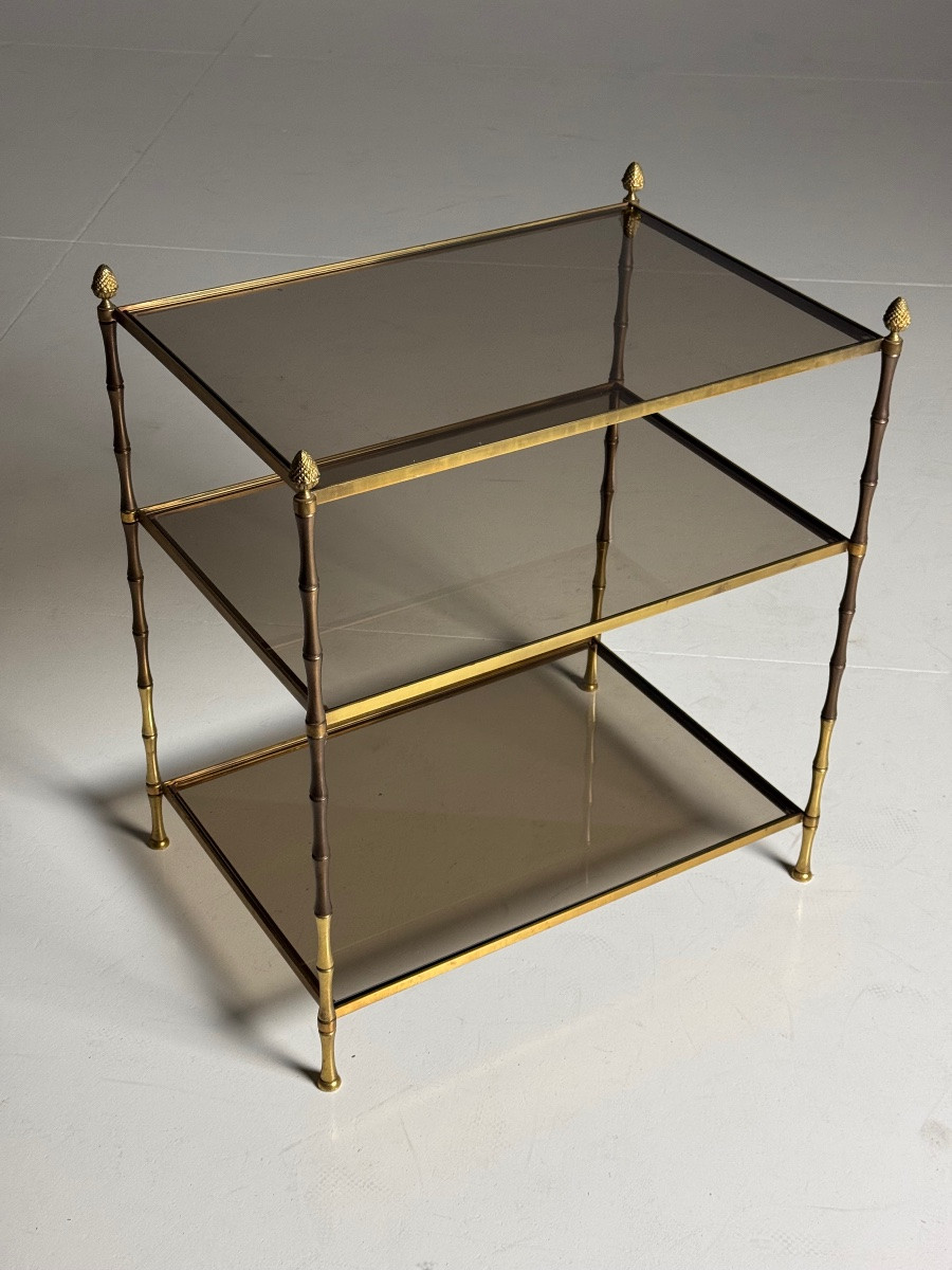 Maison Bagues Brass Side Table, 20th Century-photo-2