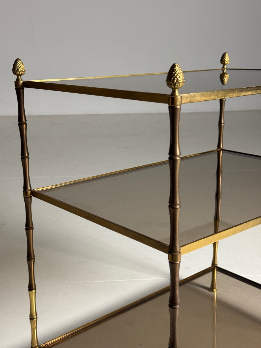 Maison Bagues Brass Side Table, 20th Century-photo-3