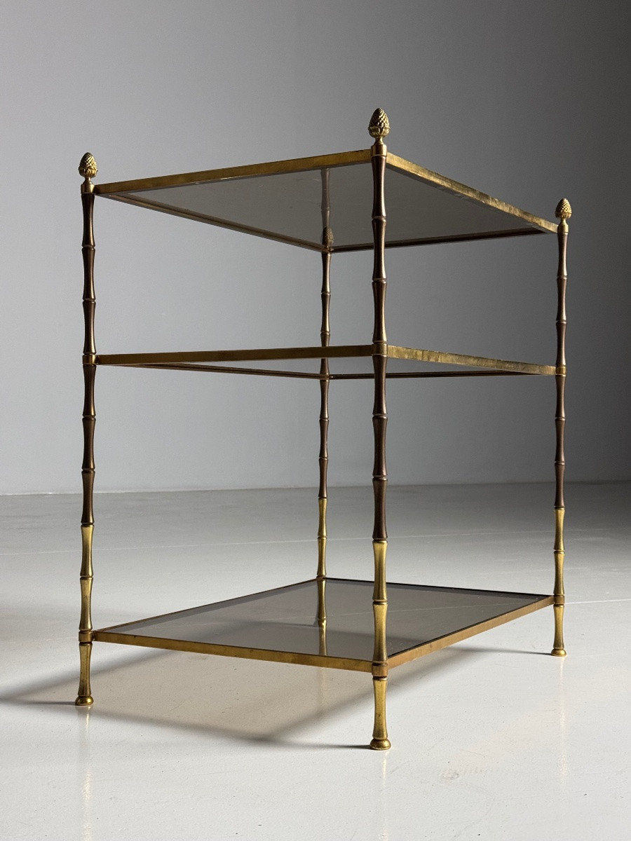 Maison Bagues Brass Side Table, 20th Century-photo-4